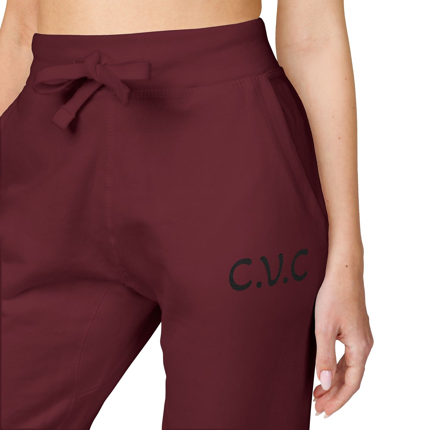 Embroidered Fleece Sweatpants — Cozy Unisex Joggers for Everyday Wear