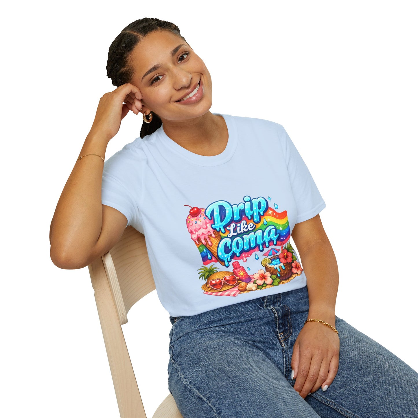Drip Like Coma Tropical Graphic T-Shirt