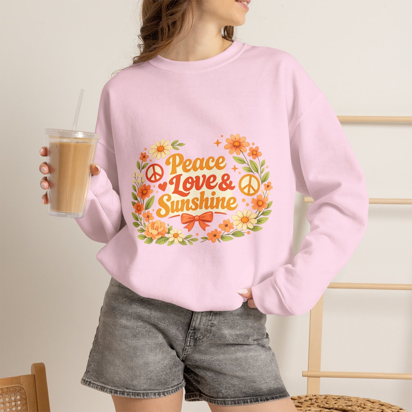 Peace Love and Summer Sweatshirt — Summer Vibes Crewneck