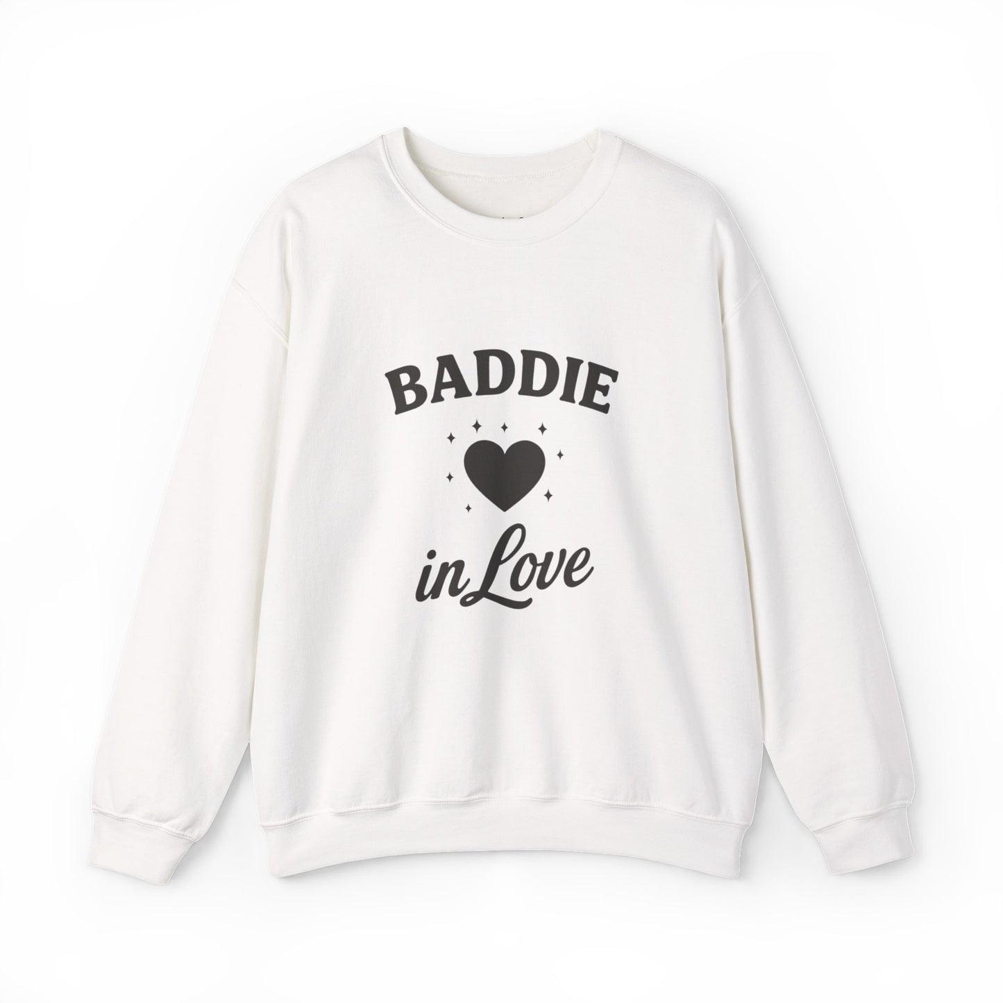 Baddie in Love sweatshirt | Heart typography crewneck