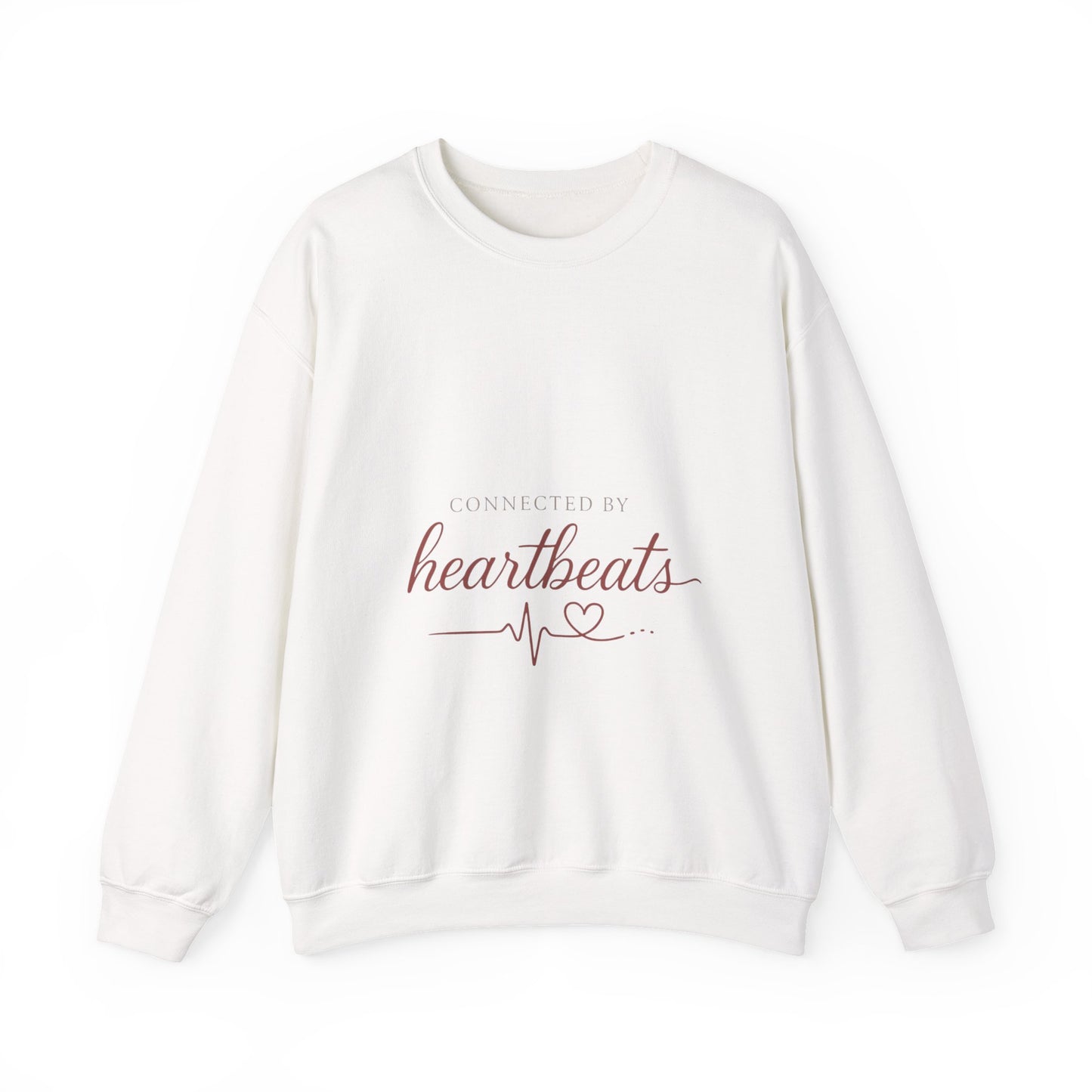 Connected by Heartbeats sweatshirt | heartbeat script design
