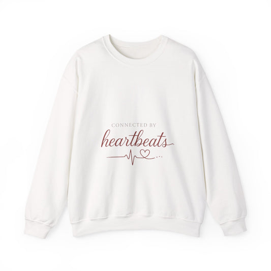 Connected by Heartbeats sweatshirt | heartbeat script design