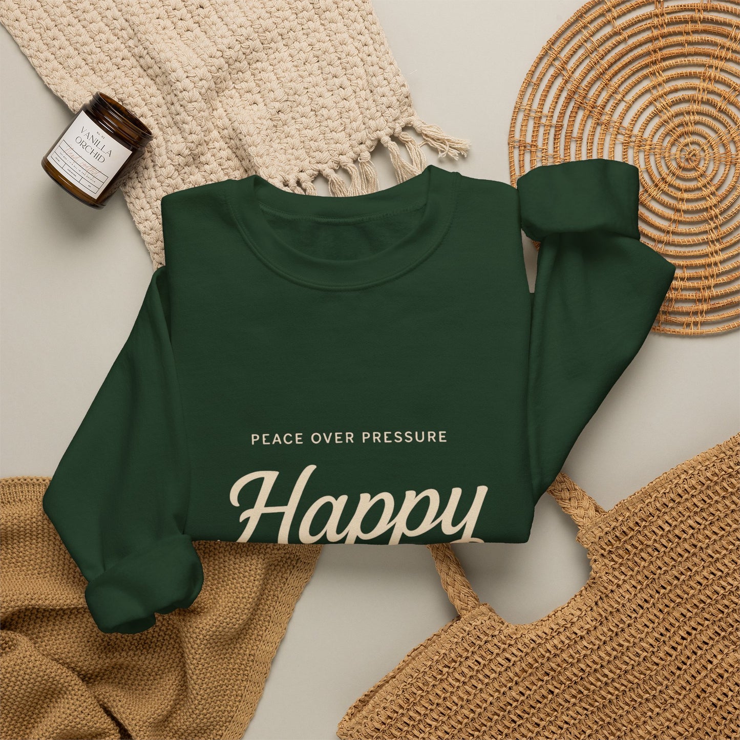Happy Unavailable Sweatshirt | Peace Over Pressure, Broken Heart Graphic