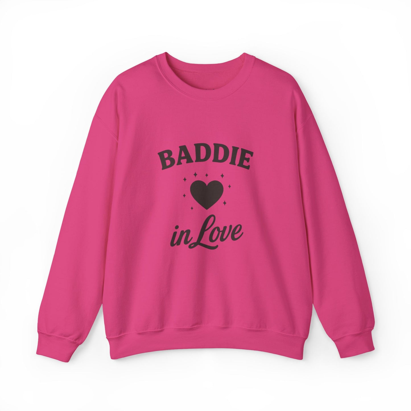 Baddie in Love sweatshirt | Heart typography crewneck