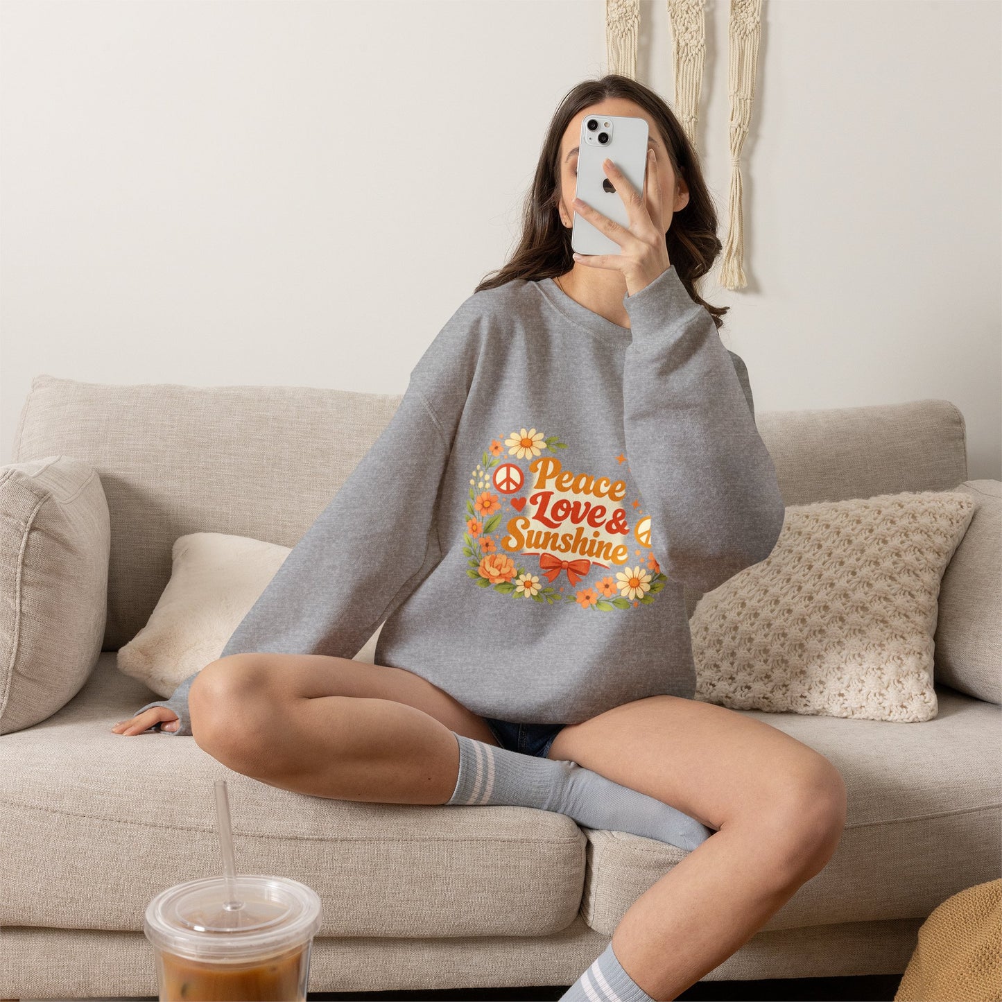 Peace Love and Summer Sweatshirt — Summer Vibes Crewneck