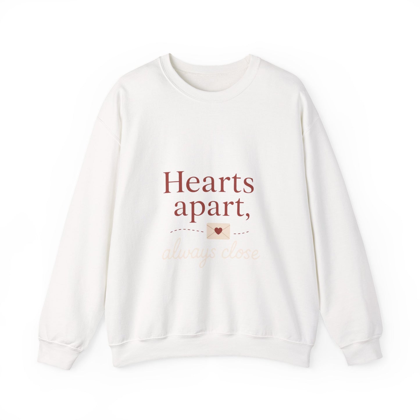 Hearts apart letterbox crewneck sweatshirt | long distance relationship