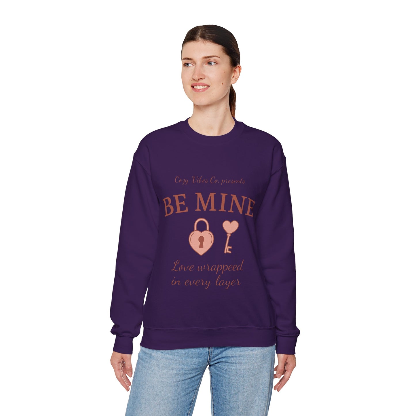 Be Mine Lock & Key Crewneck Sweatshirt — Romantic Valentine’s Day Pullover