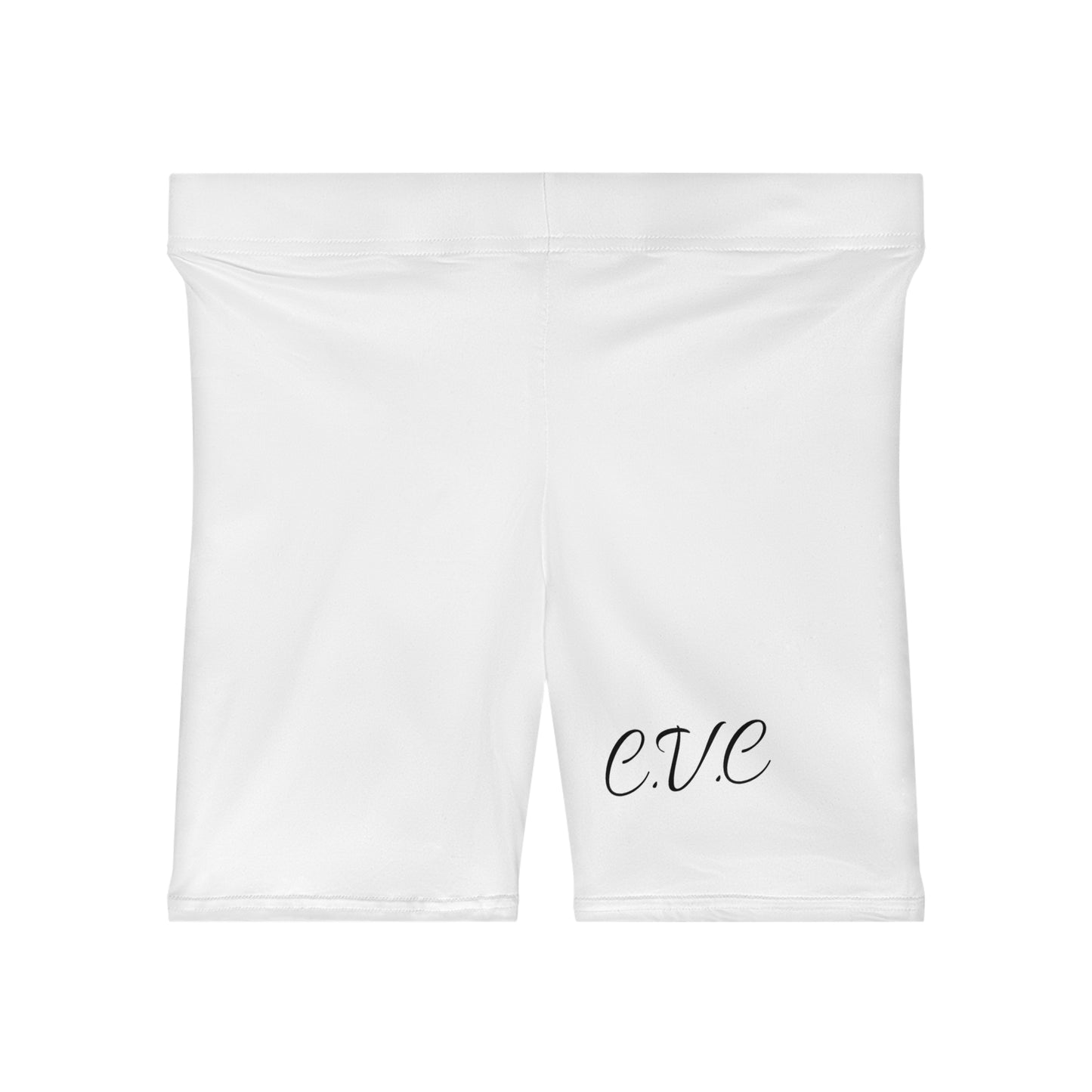 Biker Shorts — Minimal 'C.V.C' Logo Women's Athletic Shorts