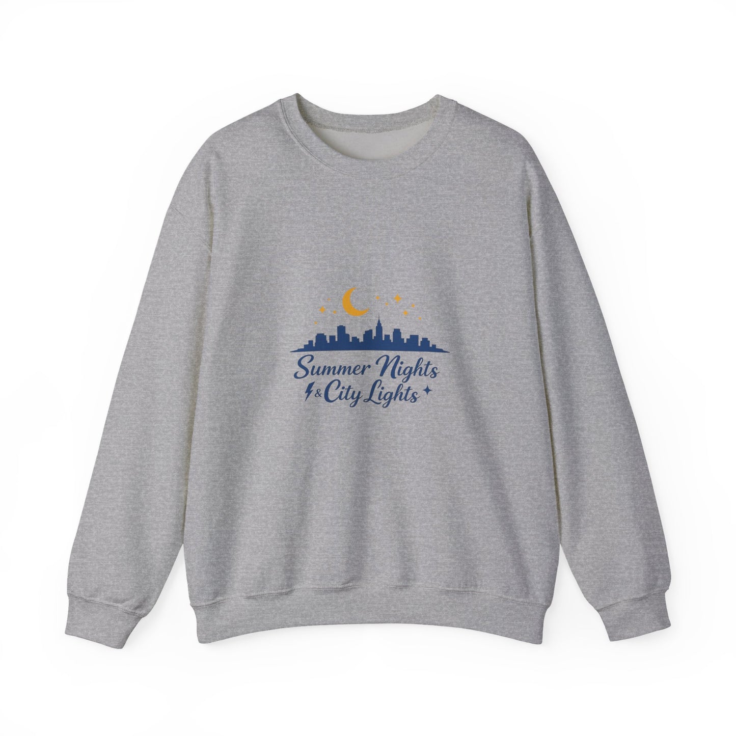 Summer Vibes Crewneck Sweatshirt — "Summer Nights and City Lights"