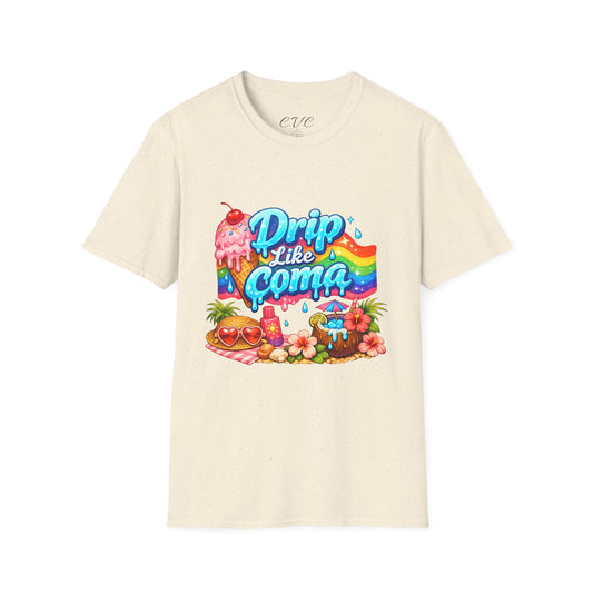 Drip Like Coma Tropical Graphic T-Shirt