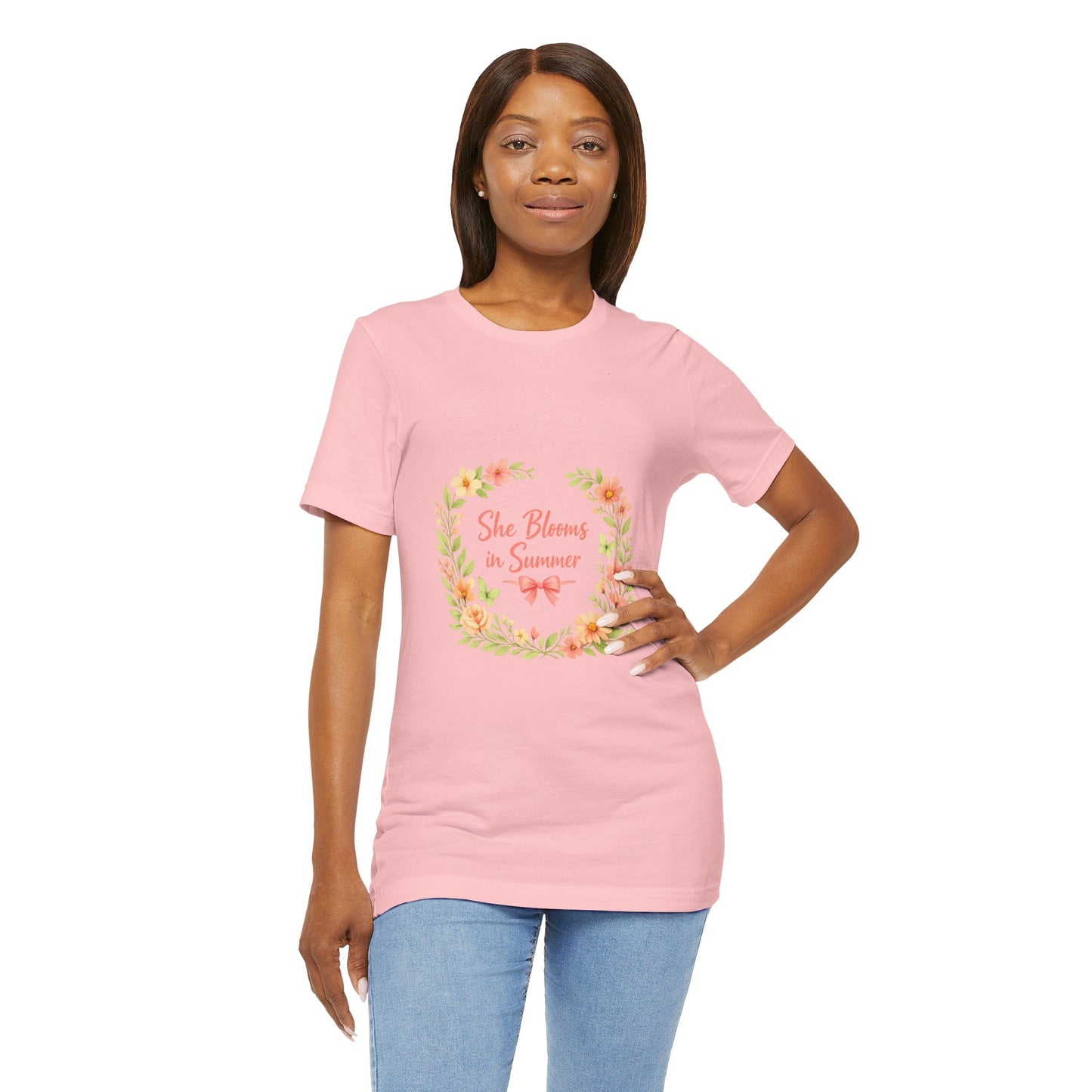 She Blooms in Summer Vibes T-Shirt