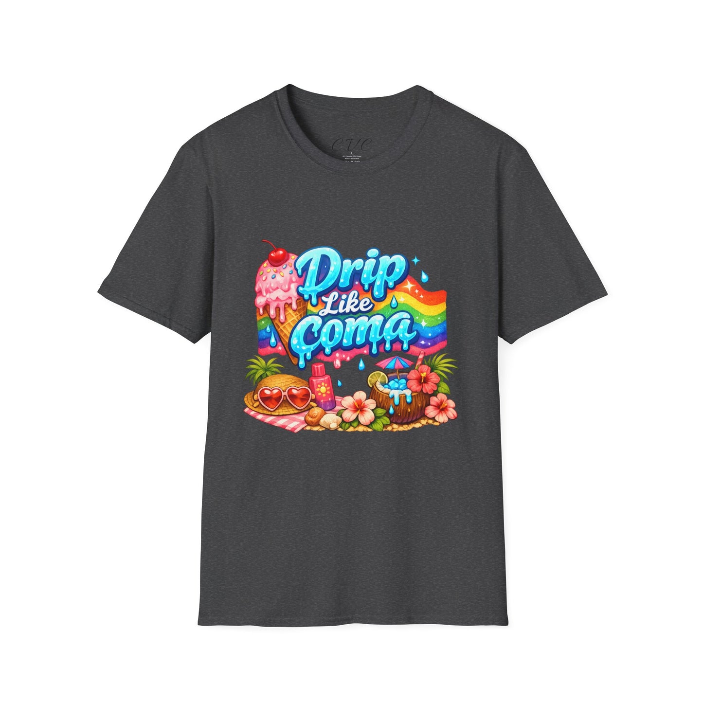 Drip Like Coma Tropical Graphic T-Shirt