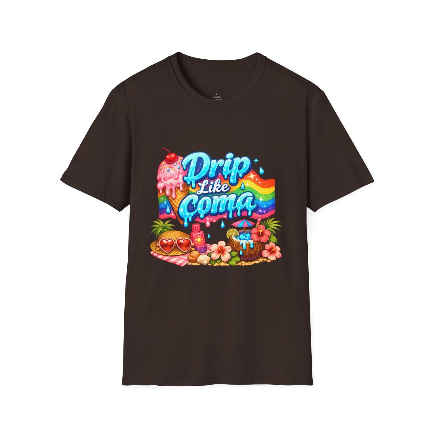 Drip Like Coma Tropical Graphic T-Shirt