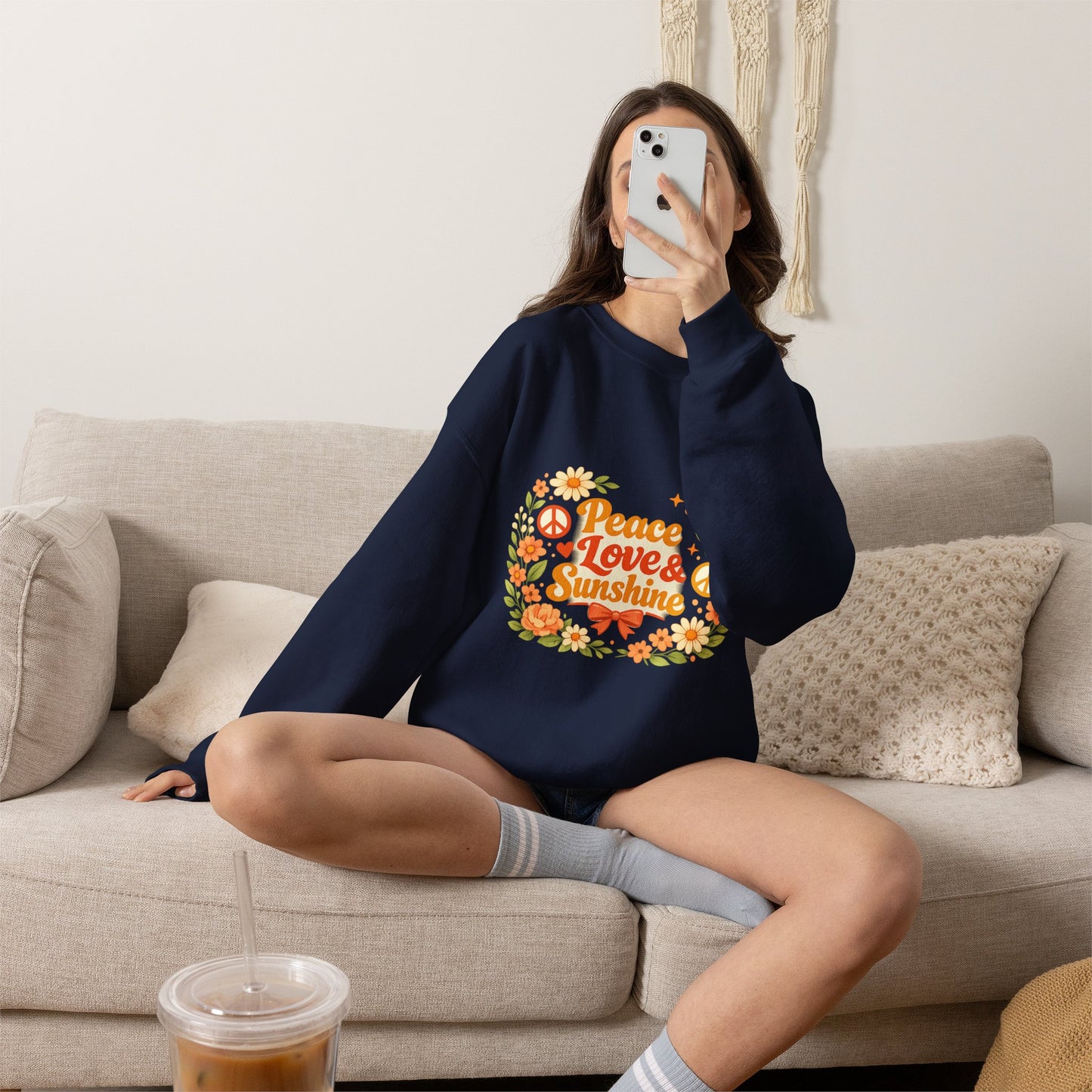 Peace Love and Summer Sweatshirt — Summer Vibes Crewneck