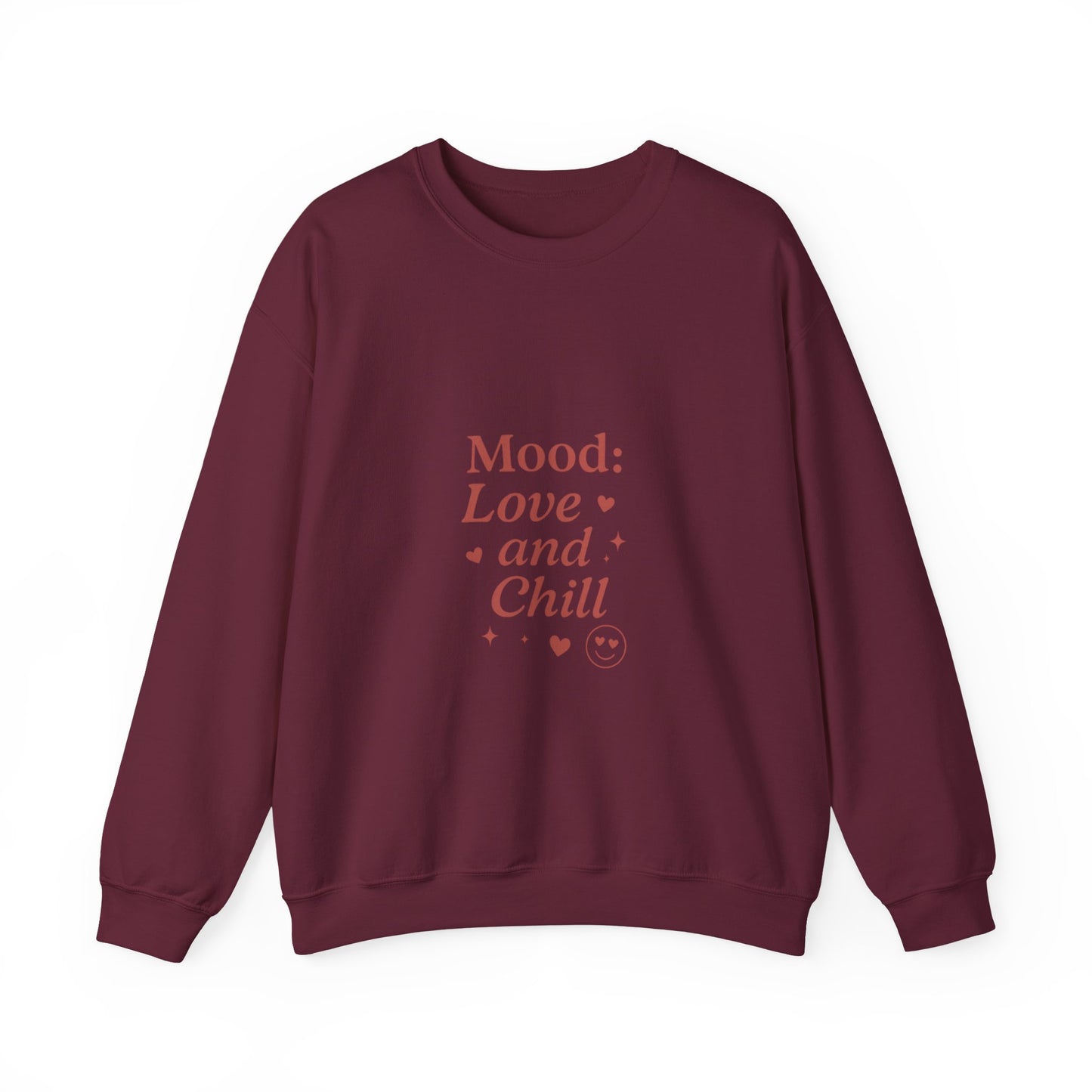 Mood: Love and Chill sweatshirt | Cozy slogan crewneck