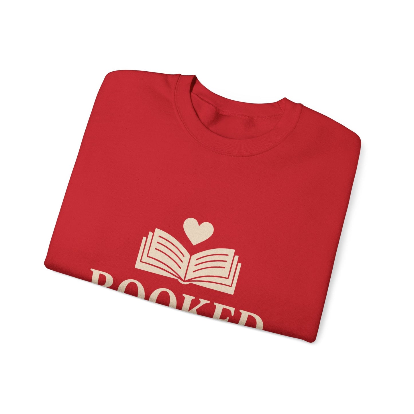 Booked and in Love Sweatshirt | Book Lovers Crewneck, Reading Graphic Printify