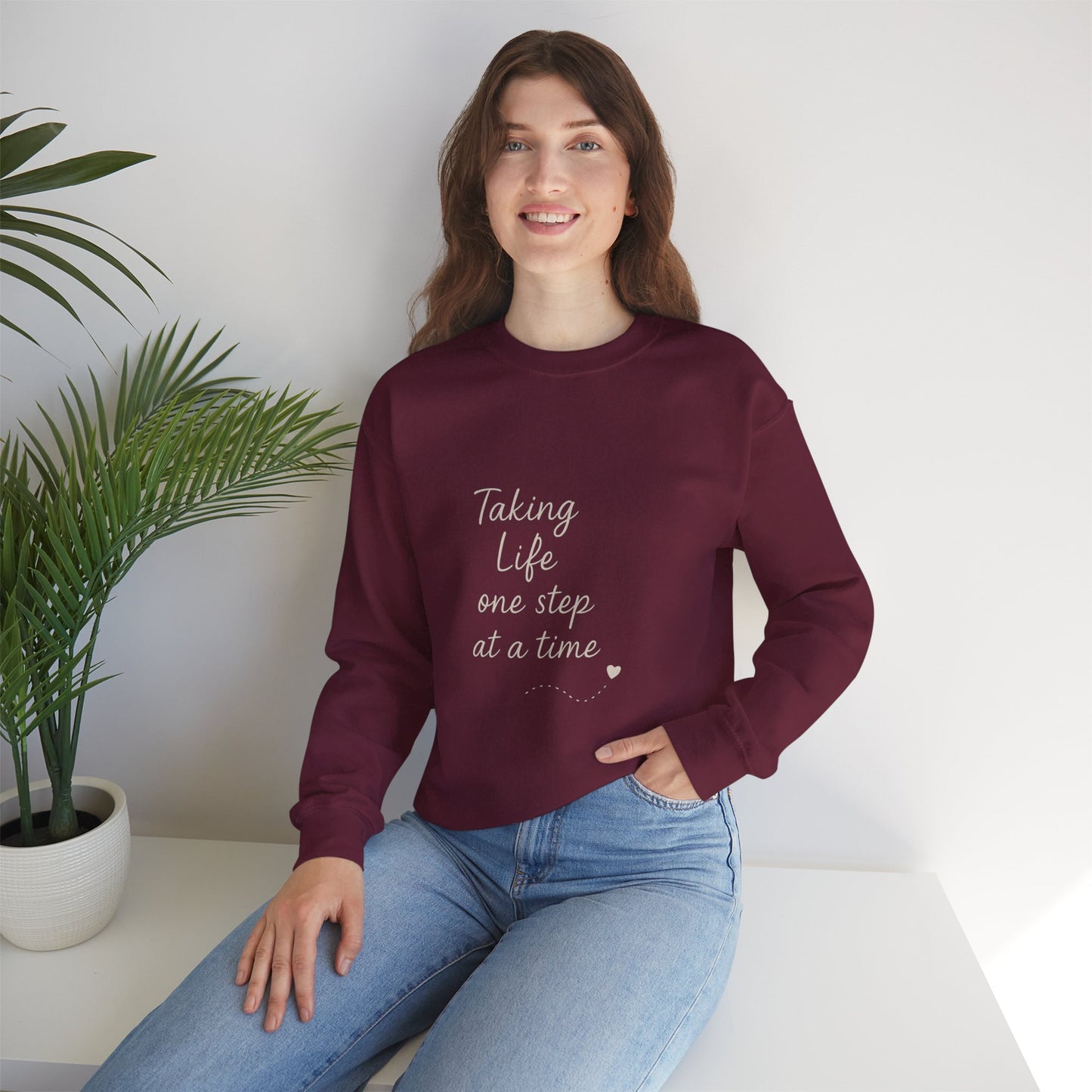 Taking Life One Step at a Time Crewneck Sweatshirt