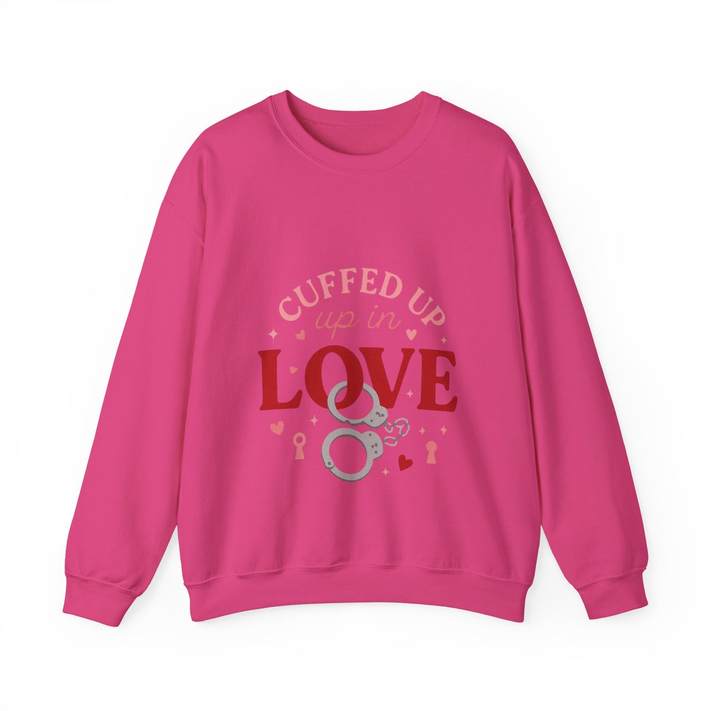 Cuffed Up in Love Crewneck Sweatshirt — Cozy Romantic Pullover