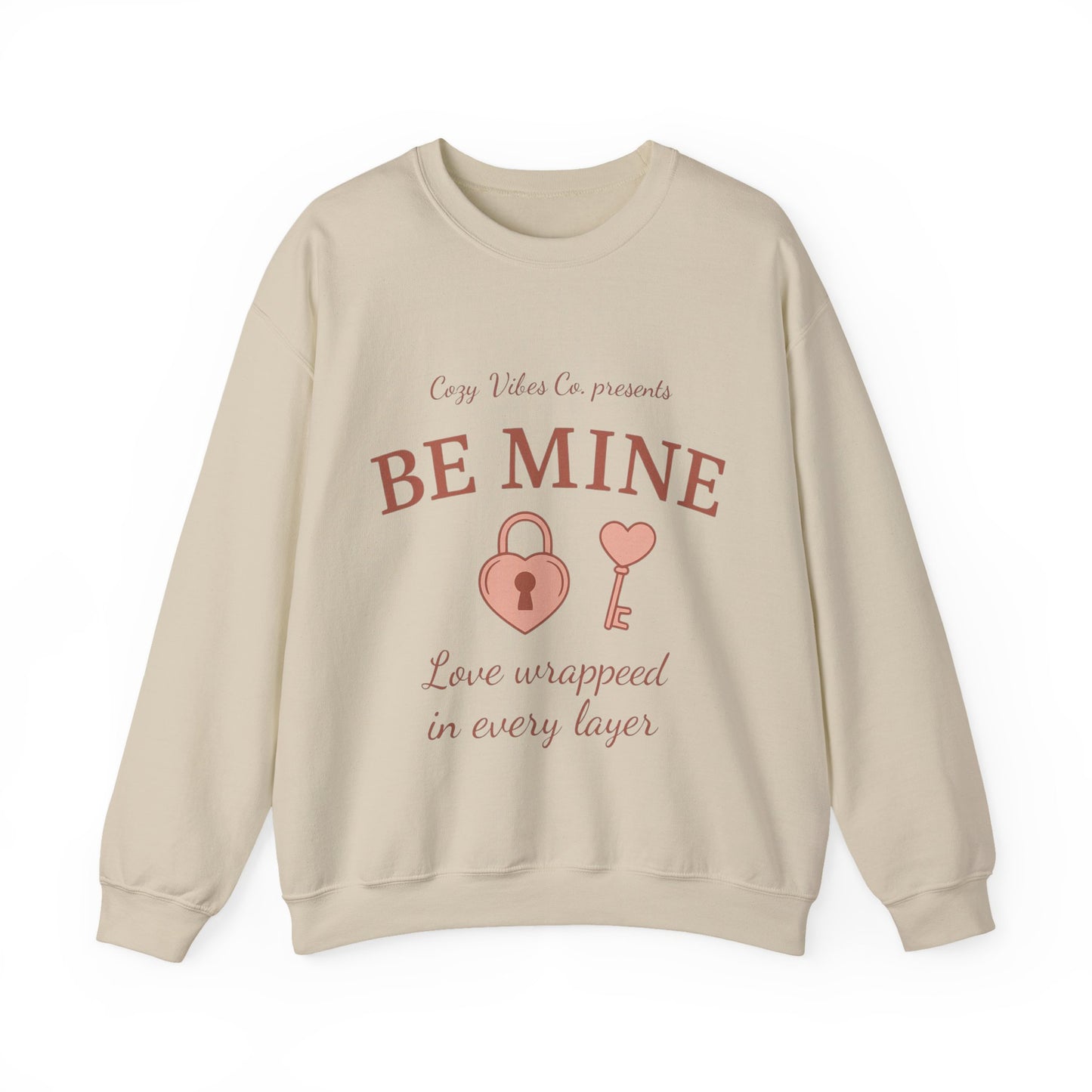 Be Mine Lock & Key Crewneck Sweatshirt — Romantic Valentine’s Day Pullover