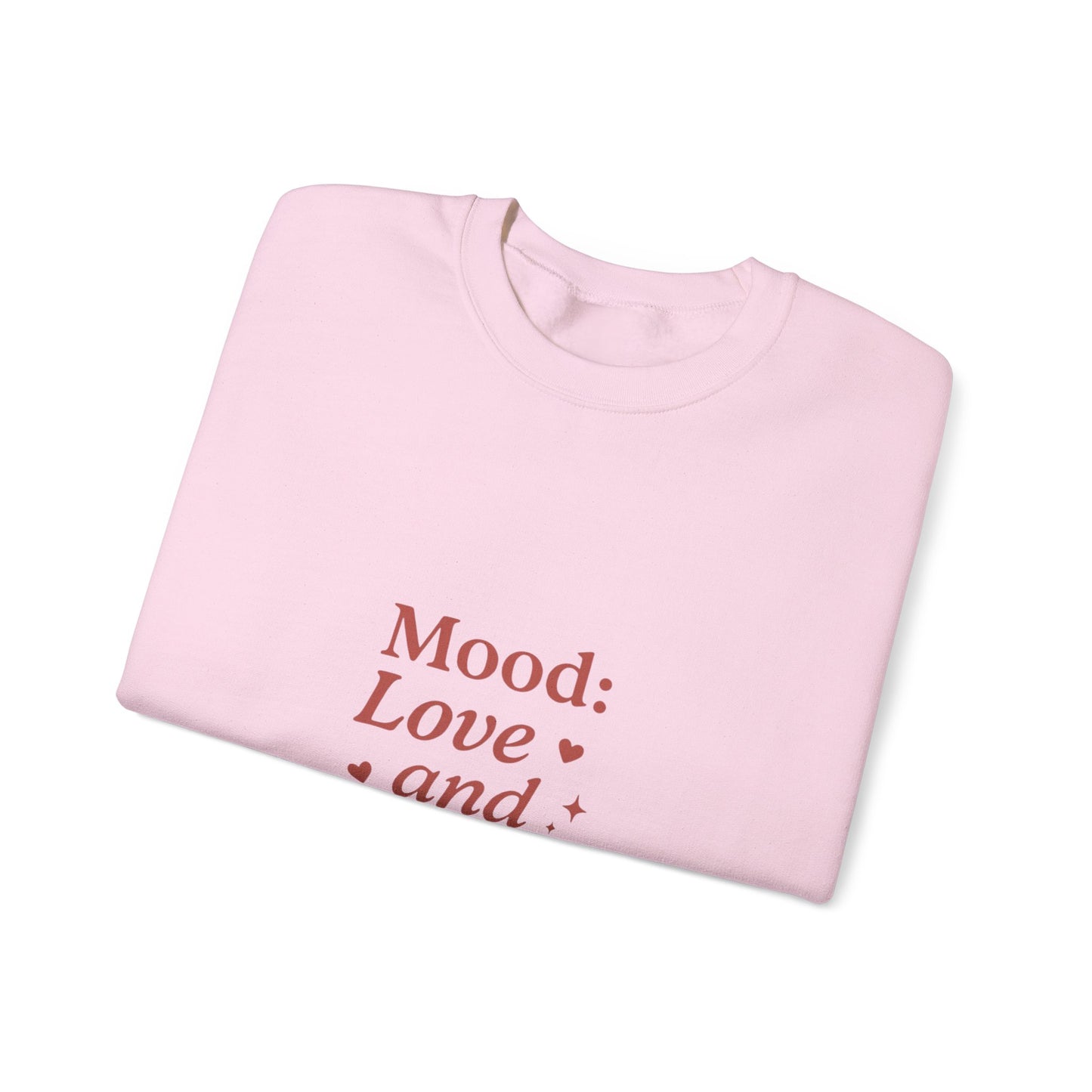 Mood: Love and Chill sweatshirt | Cozy slogan crewneck