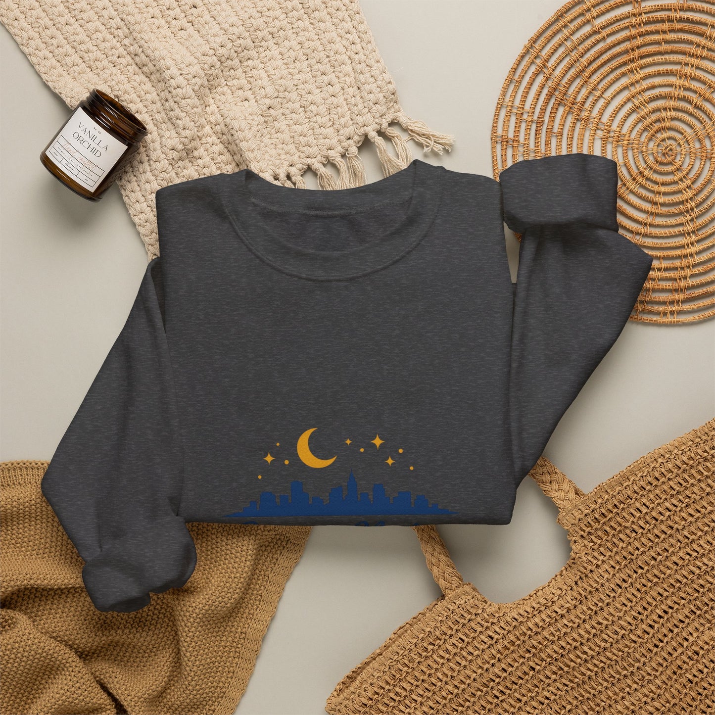 Summer Vibes Crewneck Sweatshirt — "Summer Nights and City Lights"