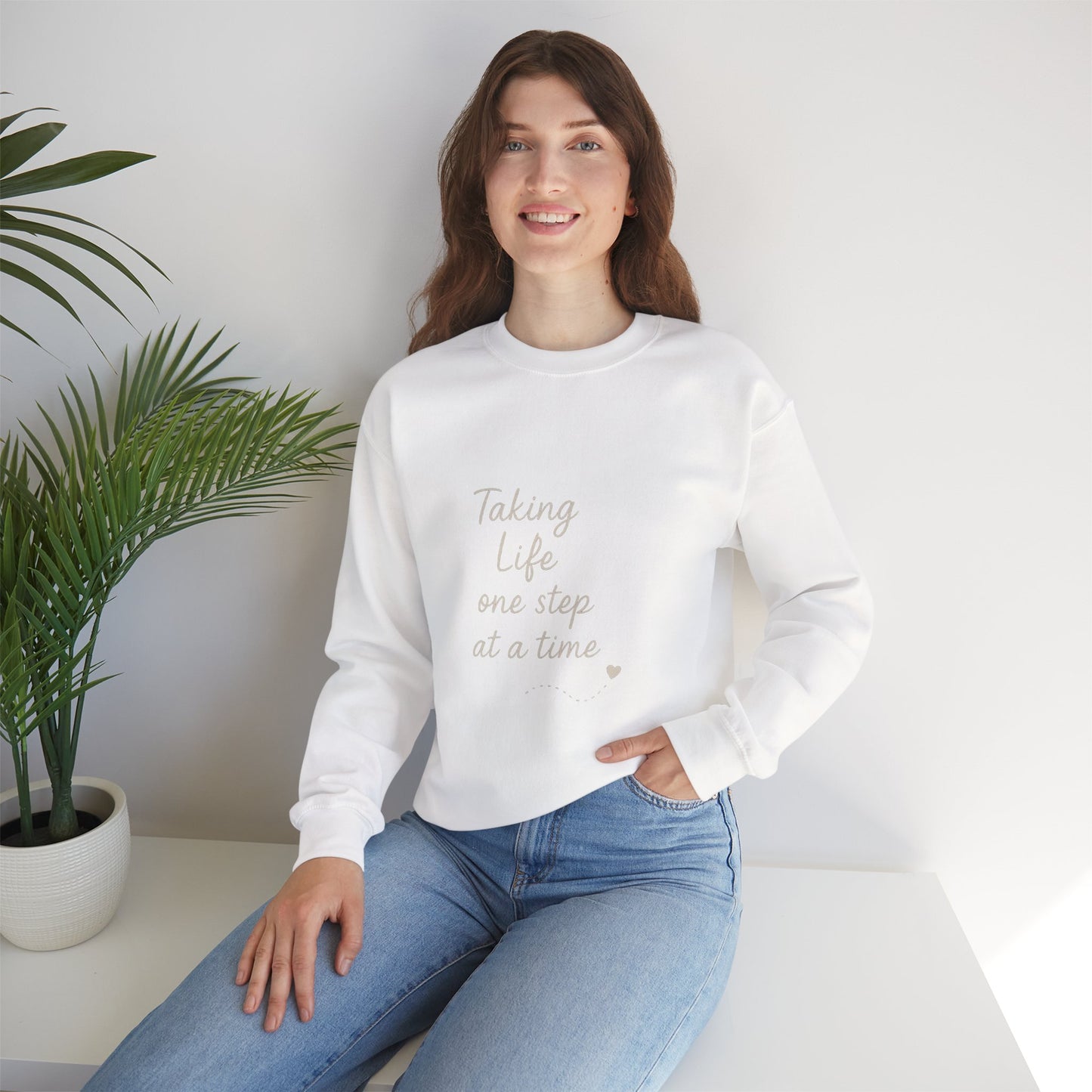 Taking Life One Step at a Time Crewneck Sweatshirt