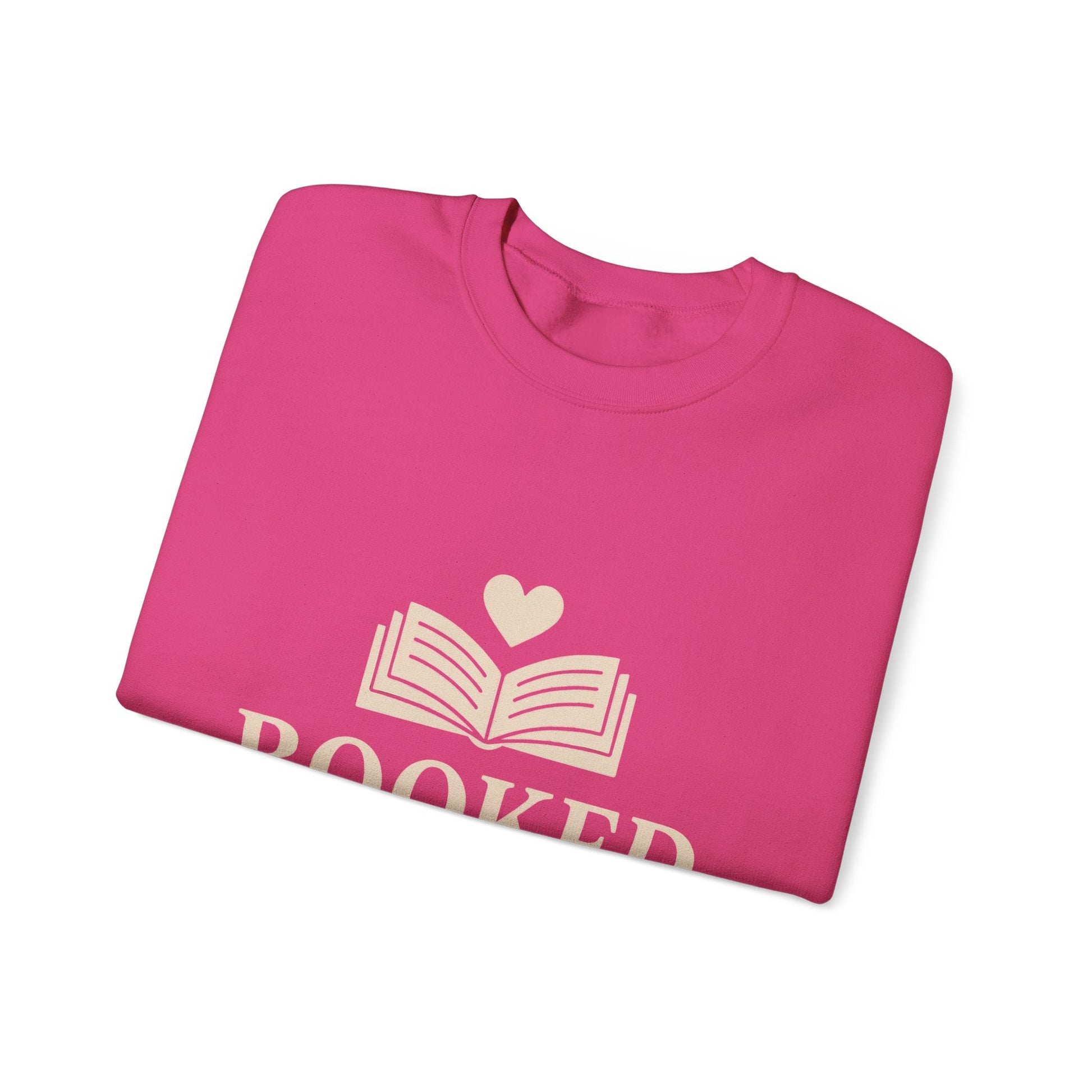 Booked and in Love Sweatshirt | Book Lovers Crewneck, Reading Graphic Printify