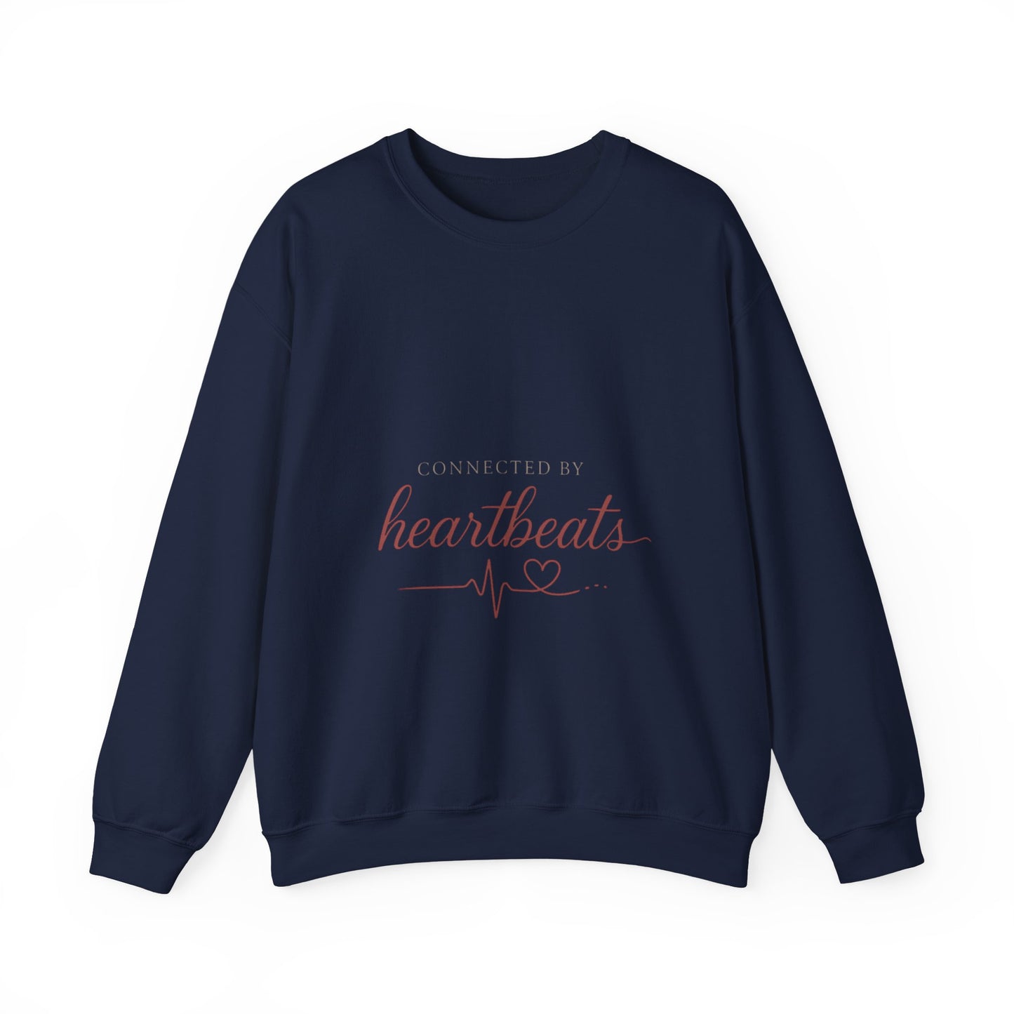 Connected by Heartbeats sweatshirt | heartbeat script design