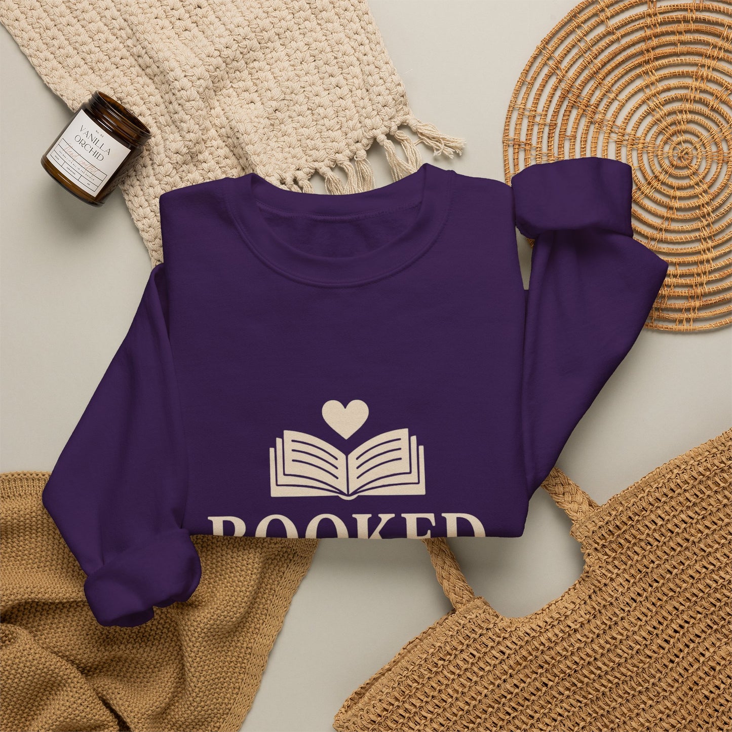 Booked and in Love Sweatshirt | Book Lovers Crewneck, Reading Graphic