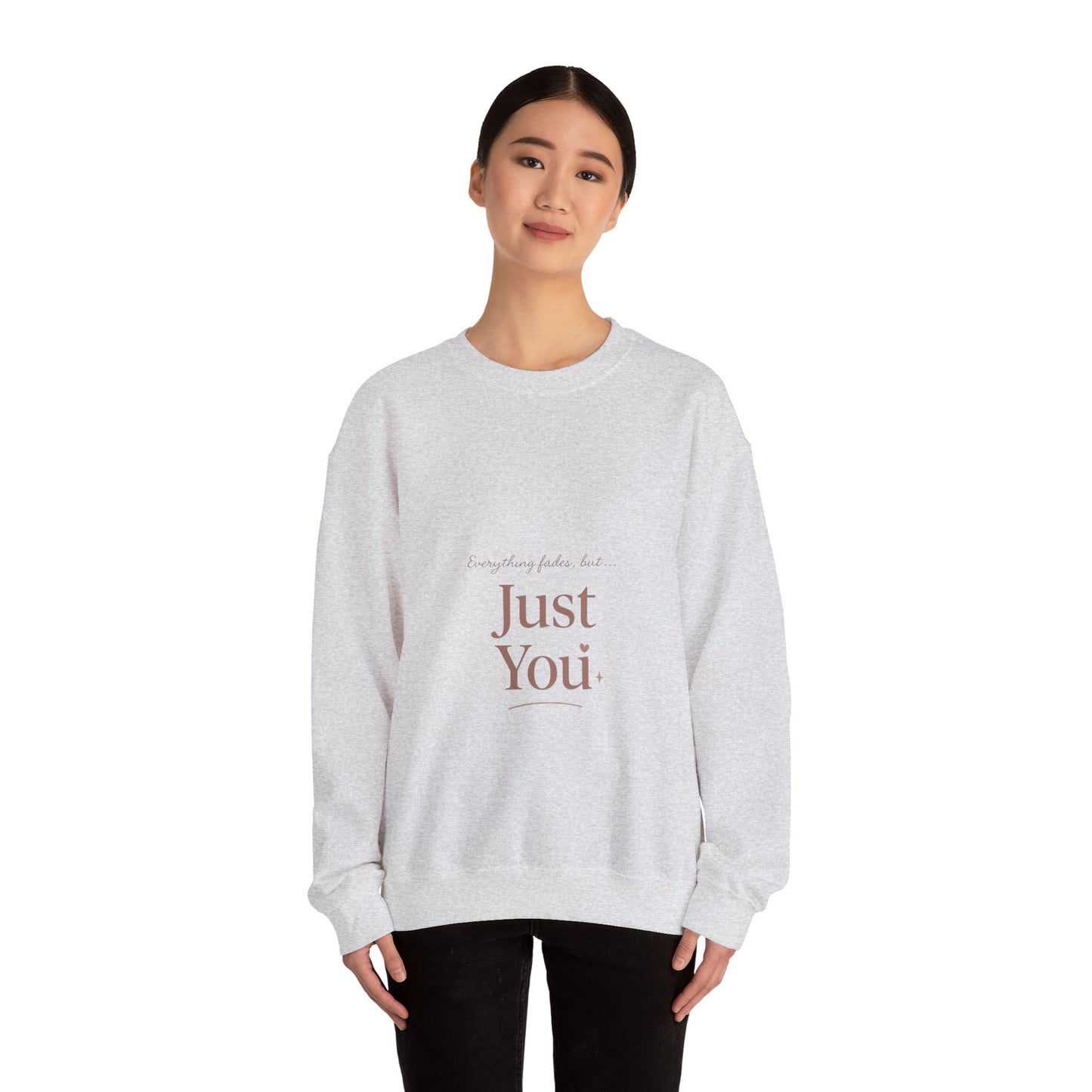 Just You minimalist text Sweatshirt | neutral typography crewneck