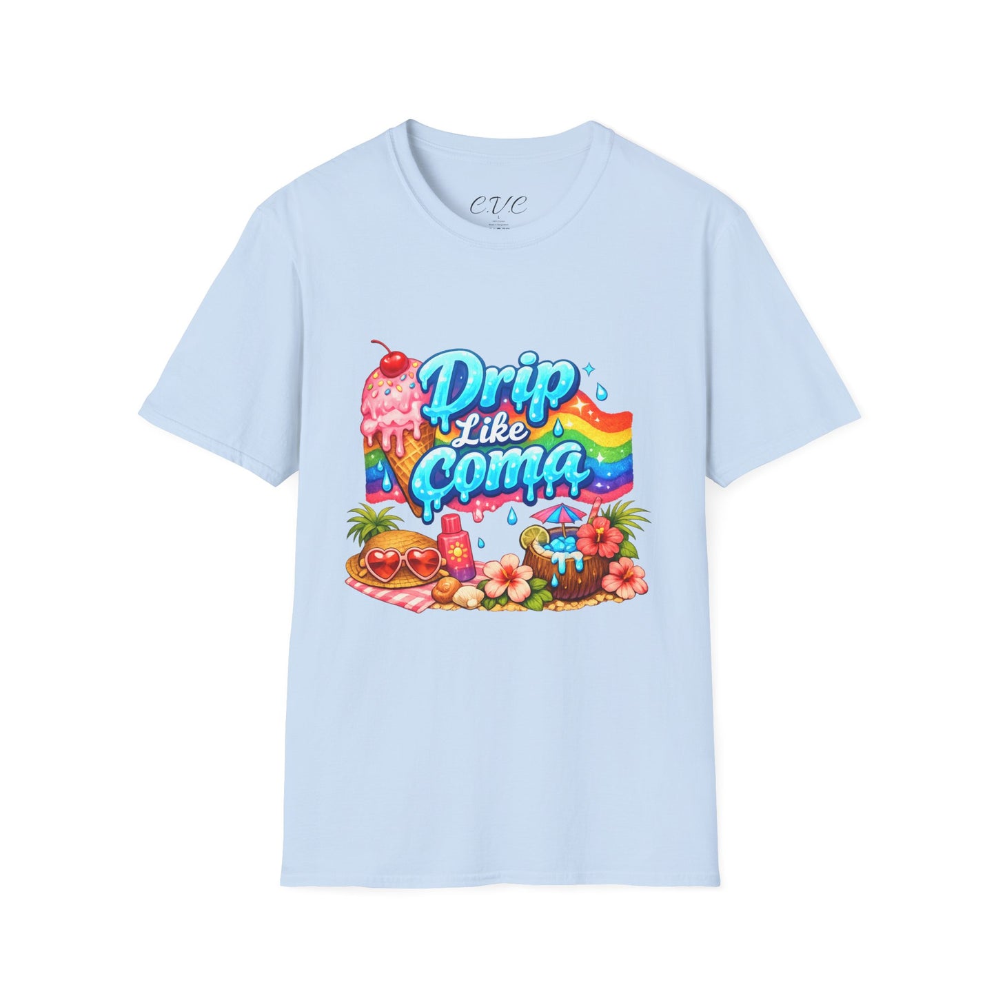 Drip Like Coma Tropical Graphic T-Shirt