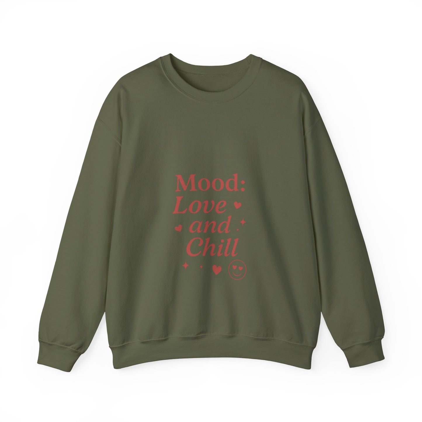 Mood: Love and Chill sweatshirt | Cozy slogan crewneck