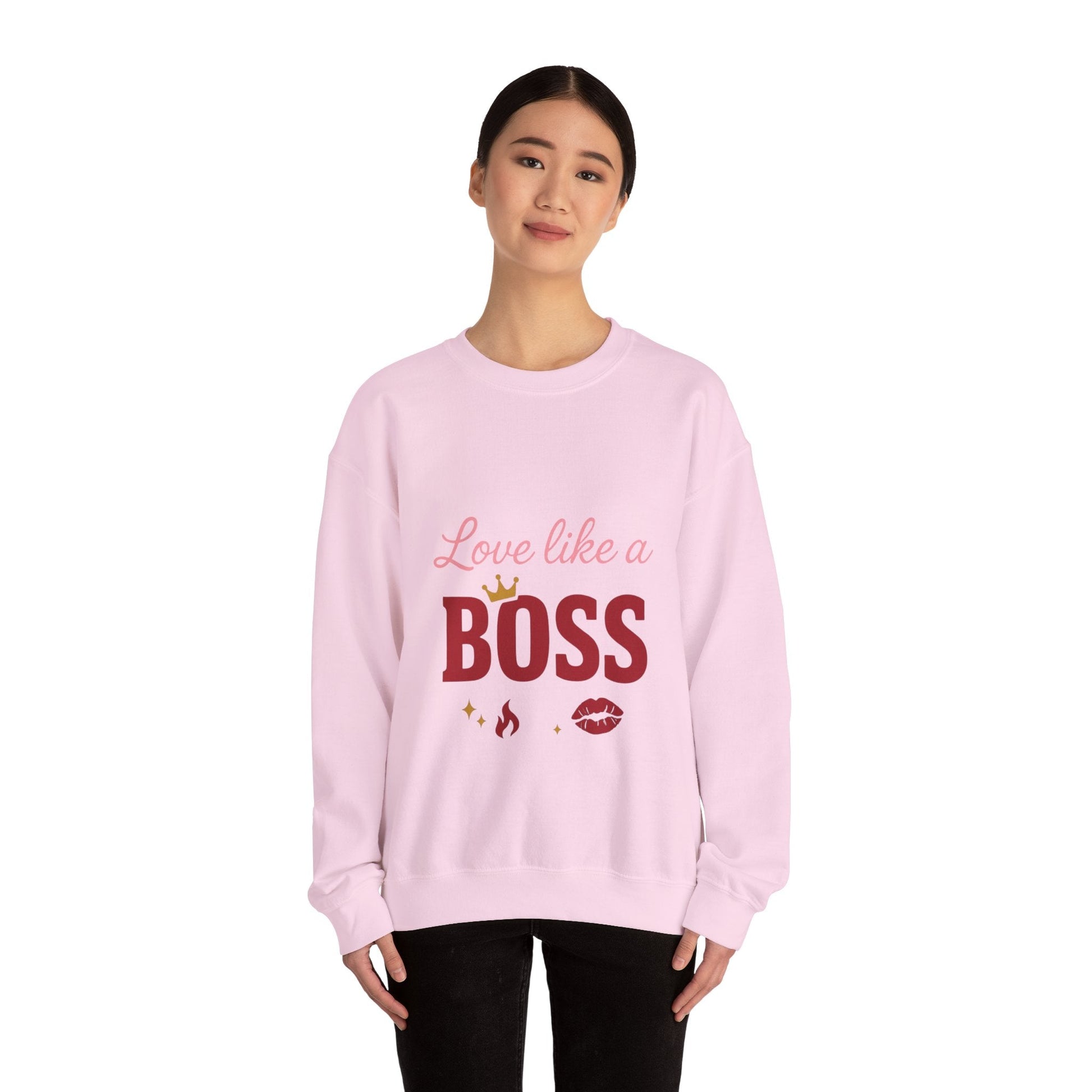 Love Like a Boss sweatshirt | Romantic typography crewneck Printify