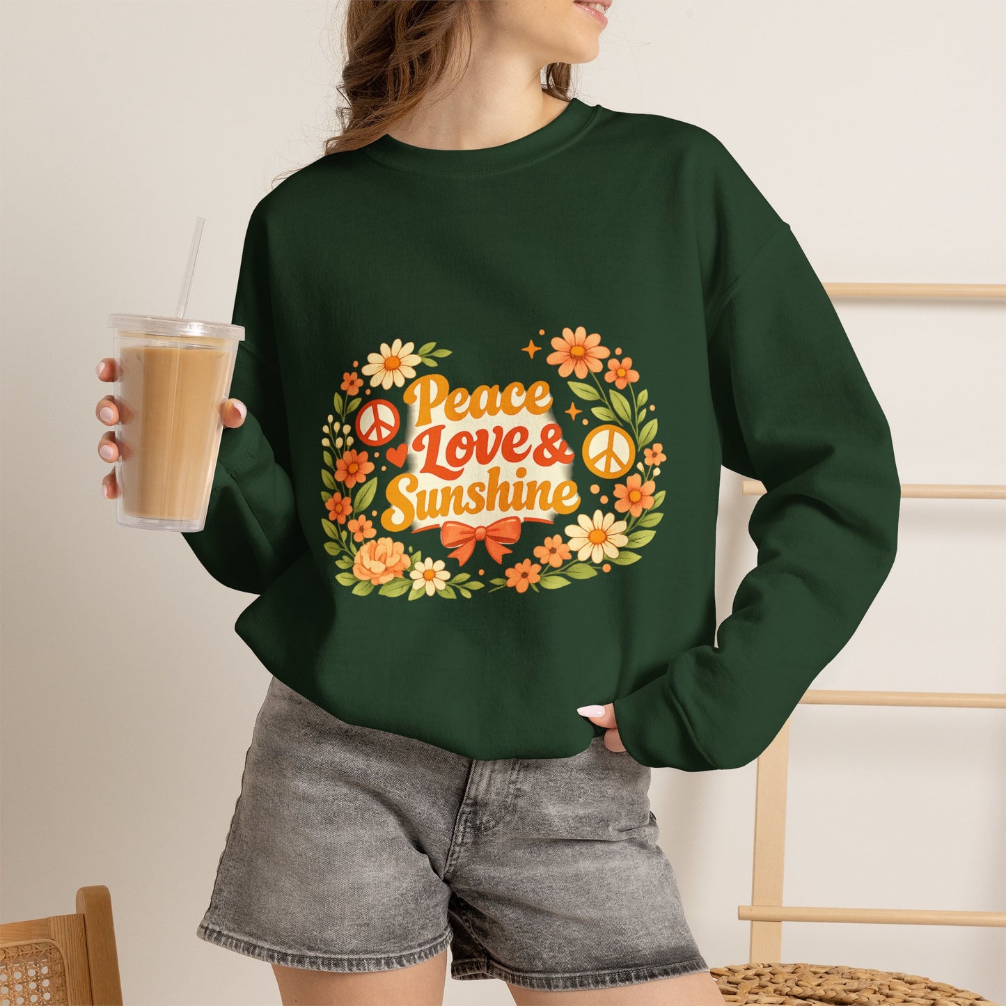 Peace Love and Summer Sweatshirt — Summer Vibes Crewneck