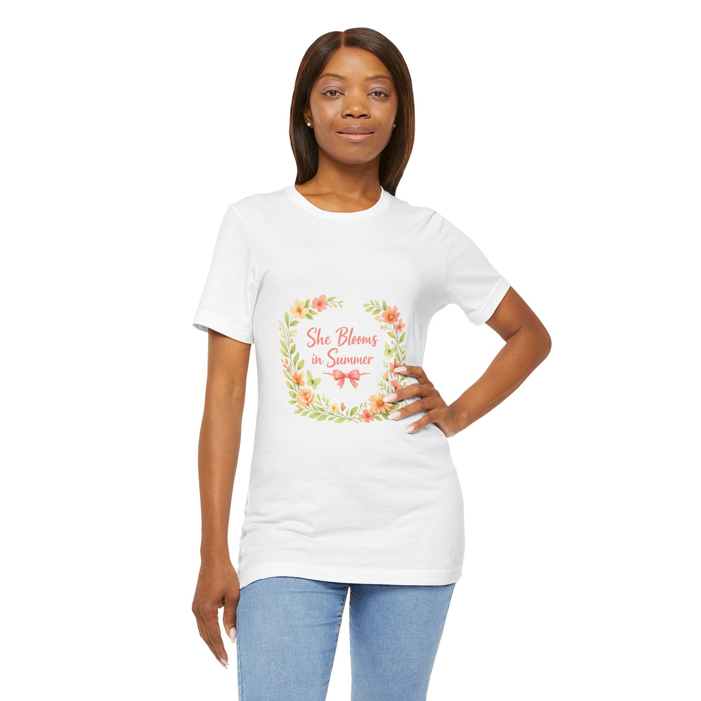 She Blooms in Summer Vibes T-Shirt