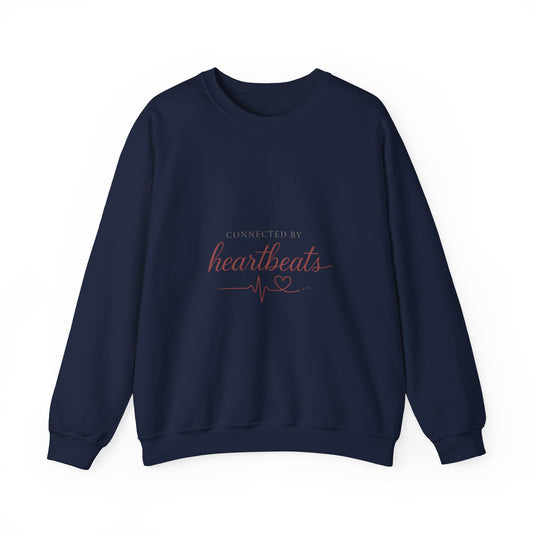 Connected by Heartbeats sweatshirt | heartbeat script design