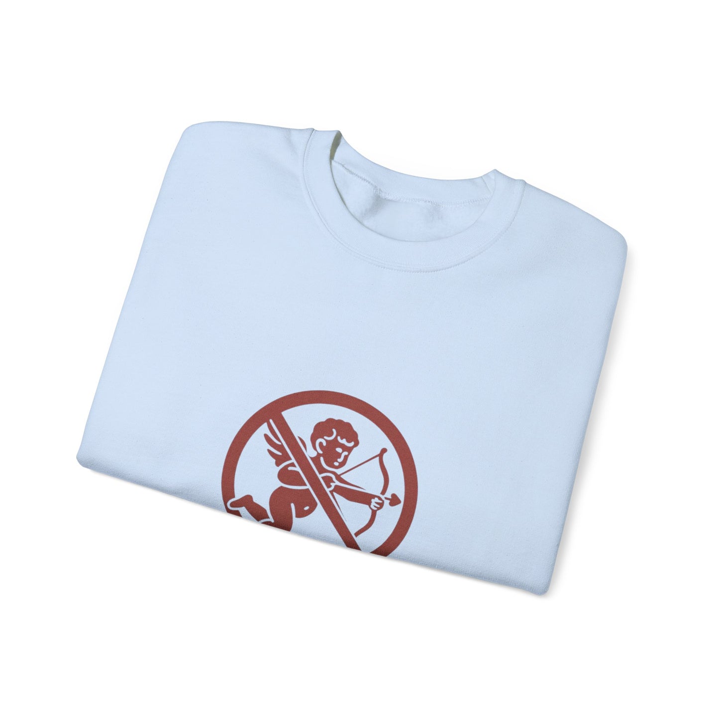 Not Today Cupid sweatshirt | anti-valentine crewneck, funny cupid graphic