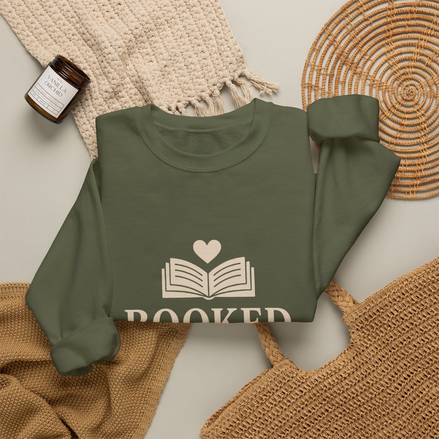 Booked and in Love Sweatshirt | Book Lovers Crewneck, Reading Graphic