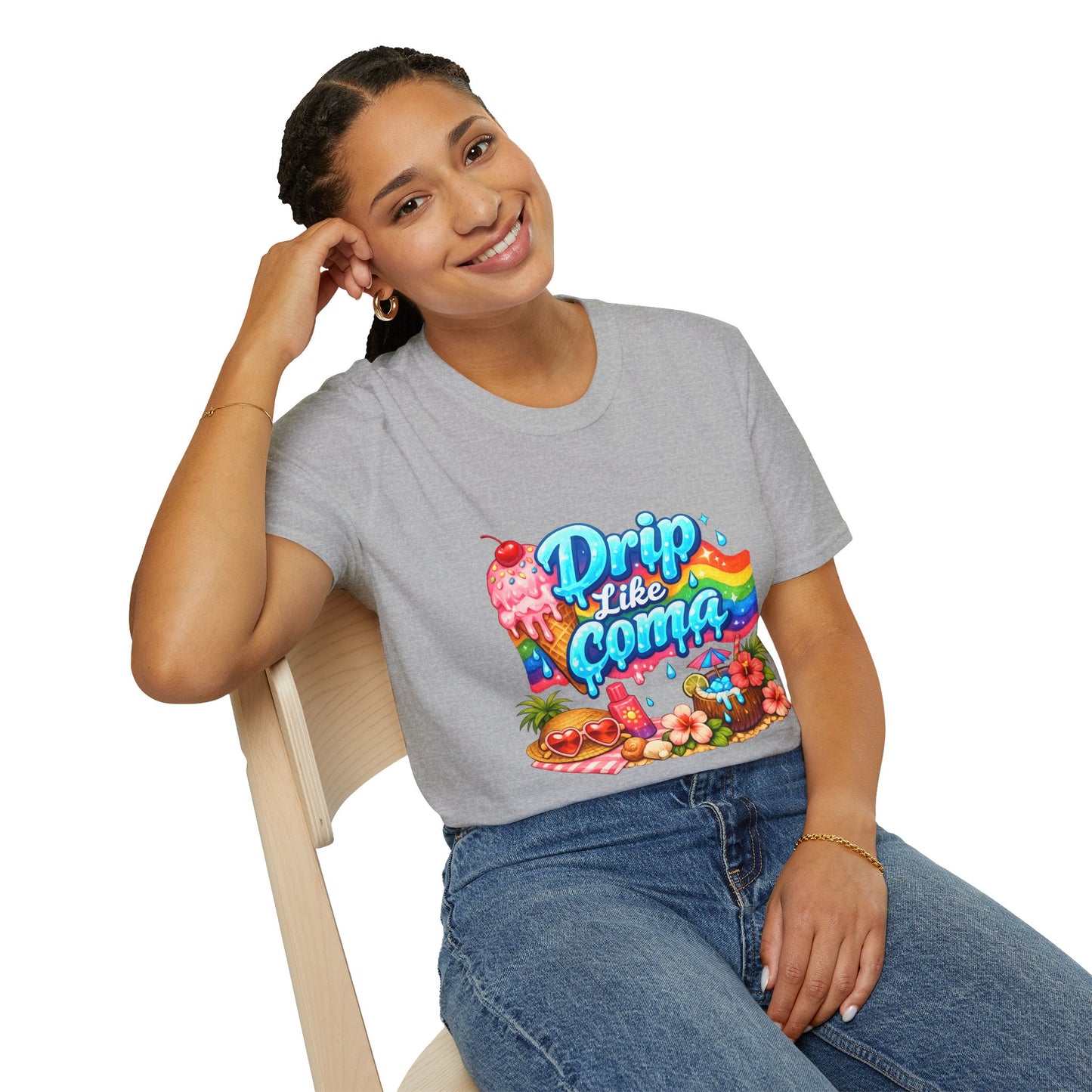 Drip Like Coma Tropical Graphic T-Shirt