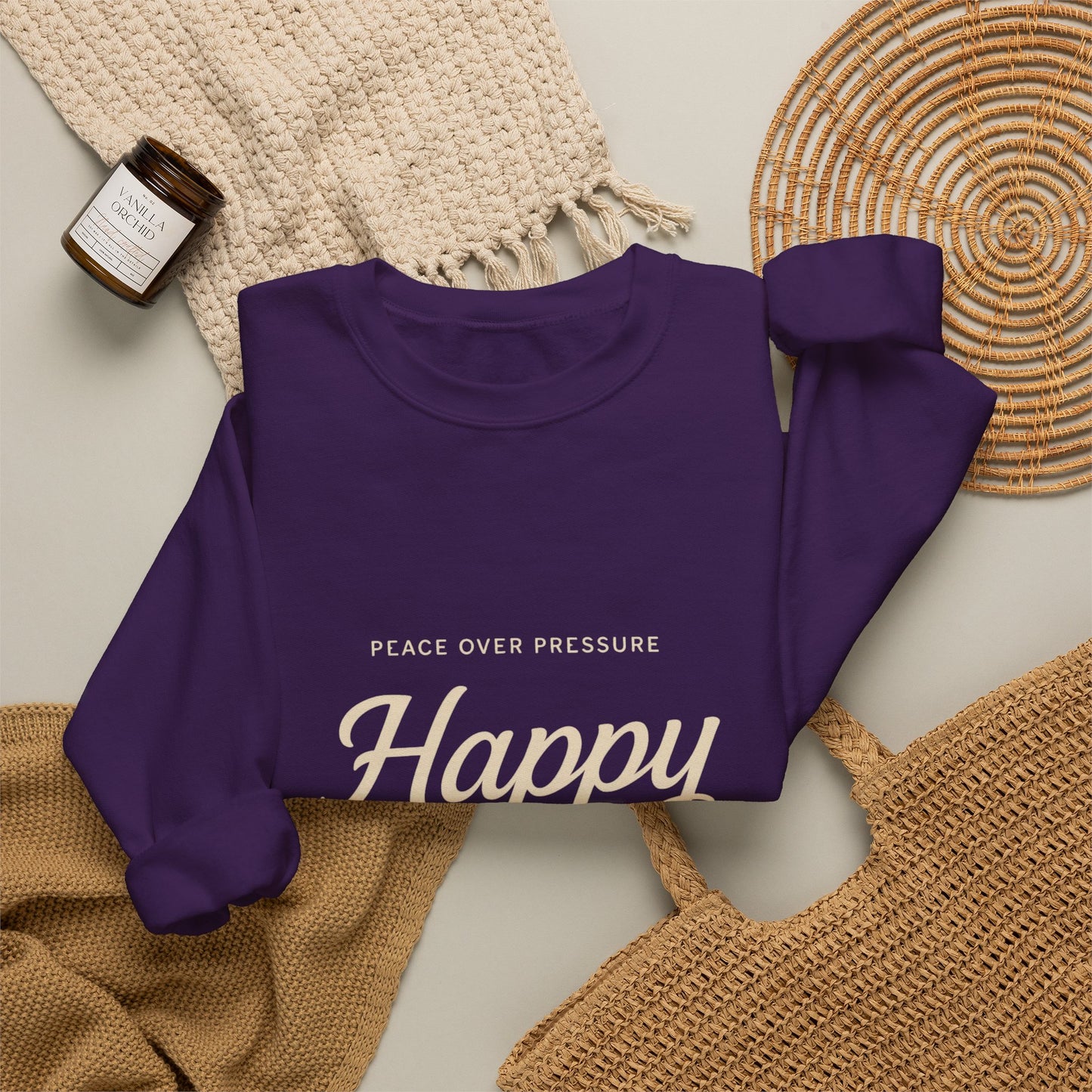 Happy Unavailable Sweatshirt | Peace Over Pressure, Broken Heart Graphic