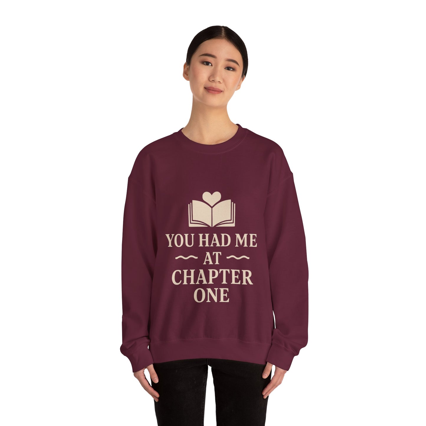 You Turned the Page Book Graphic Sweatshirt | Cozy Reading Quote Crewneck