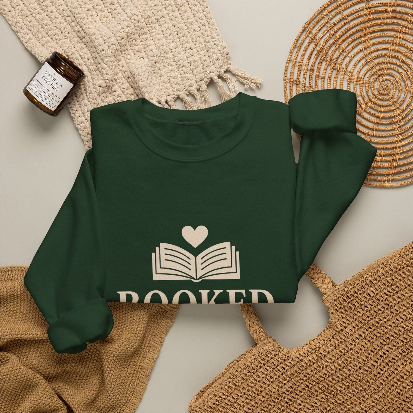 Booked and in Love Sweatshirt | Book Lovers Crewneck, Reading Graphic
