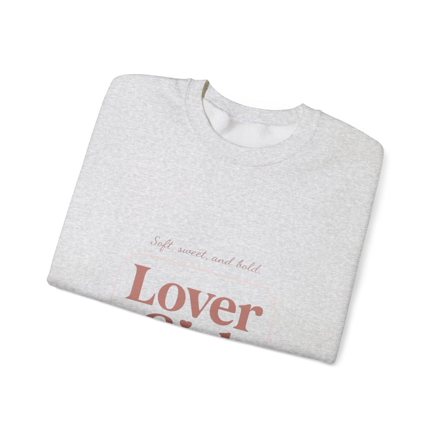 Lover Girl Valentines Sweatshirt | Cute Typography Heart Design