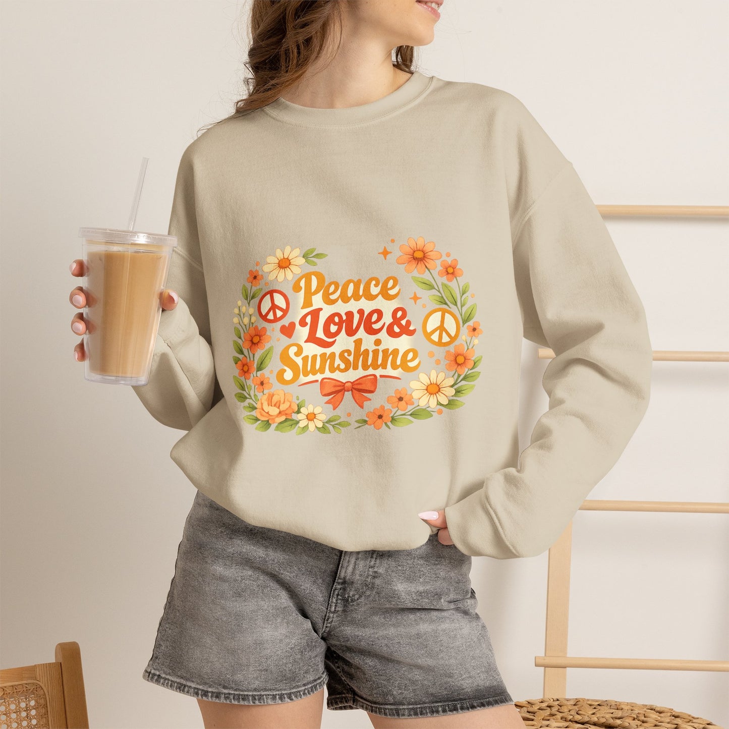 Peace Love and Summer Sweatshirt — Summer Vibes Crewneck