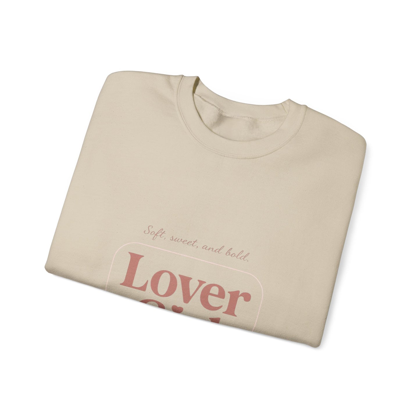 Lover Girl Valentines Sweatshirt | Cute Typography Heart Design