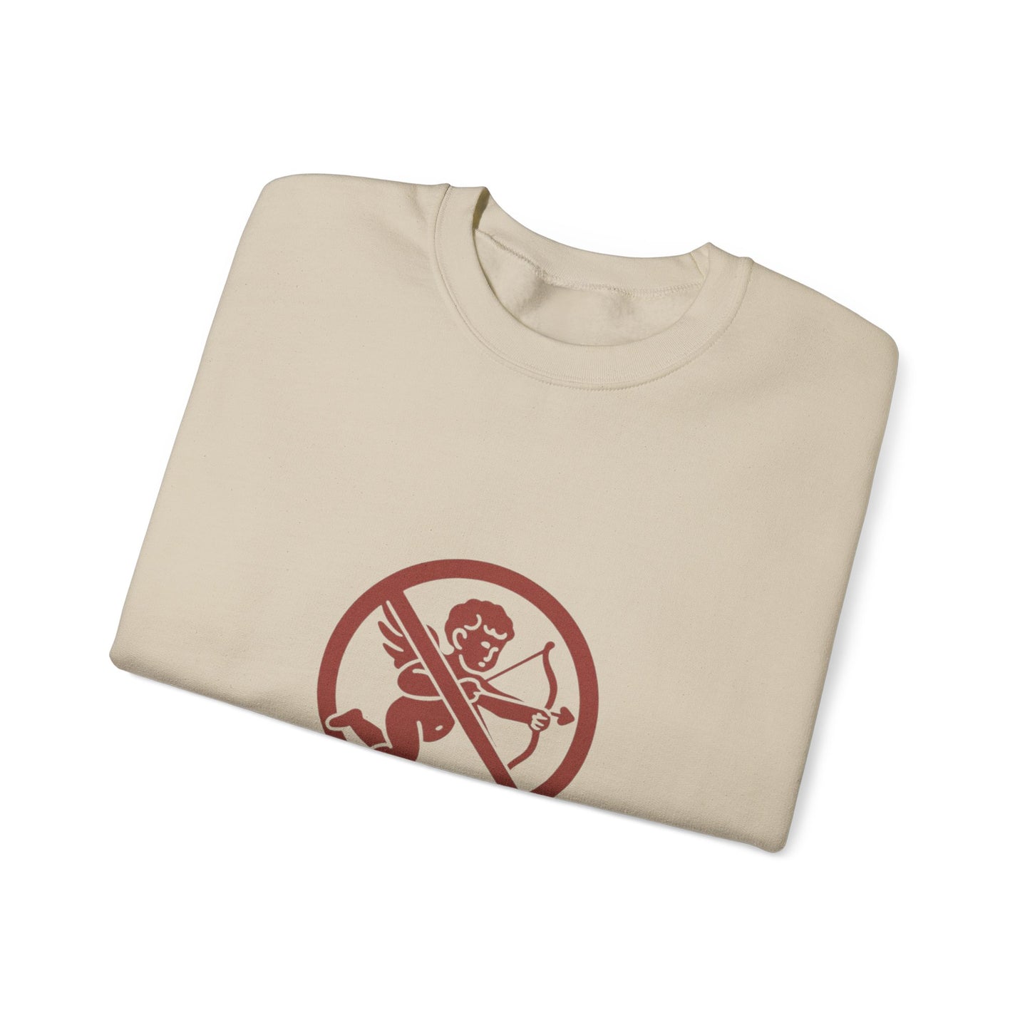 Not Today Cupid sweatshirt | anti-valentine crewneck, funny cupid graphic