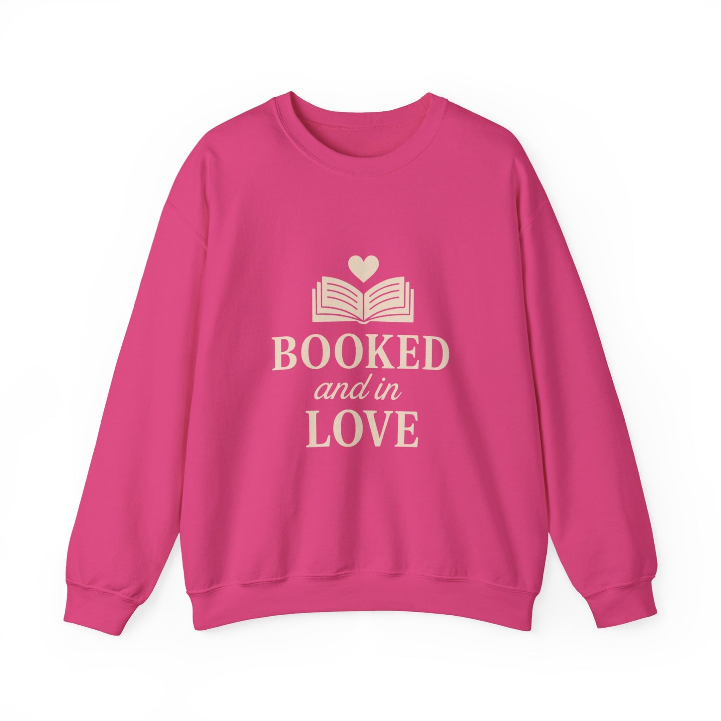 Booked and in Love Sweatshirt | Book Lovers Crewneck, Reading Graphic