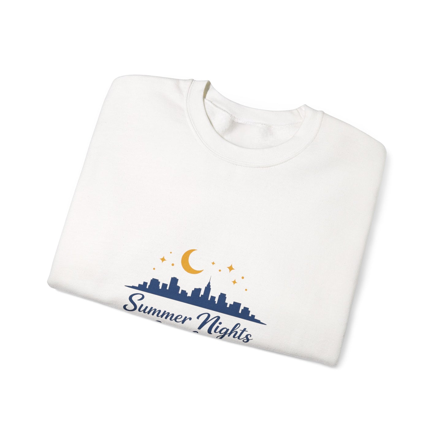Summer Vibes Crewneck Sweatshirt — "Summer Nights and City Lights"