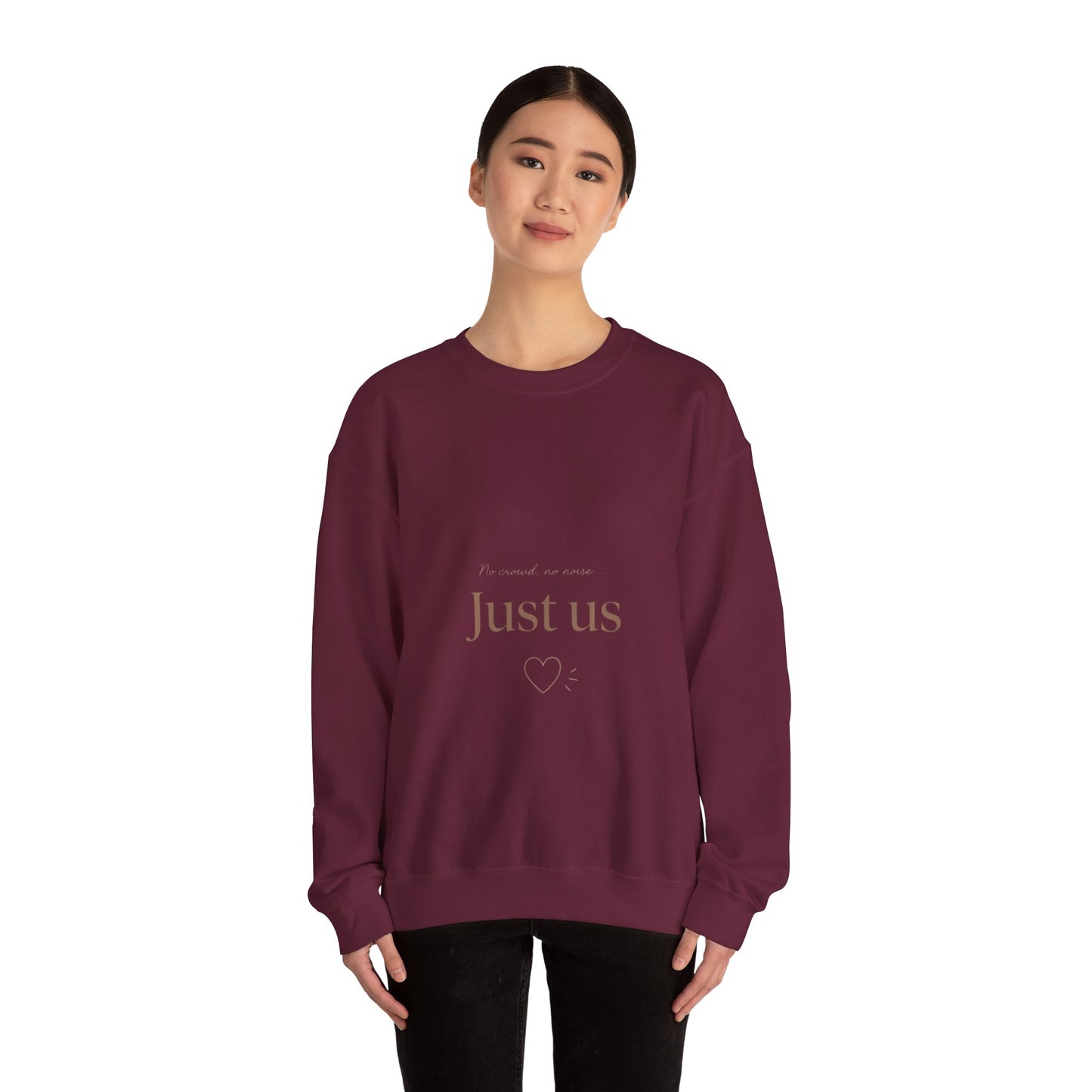 Just Us heart sweatshirt | minimalist couples crewneck
