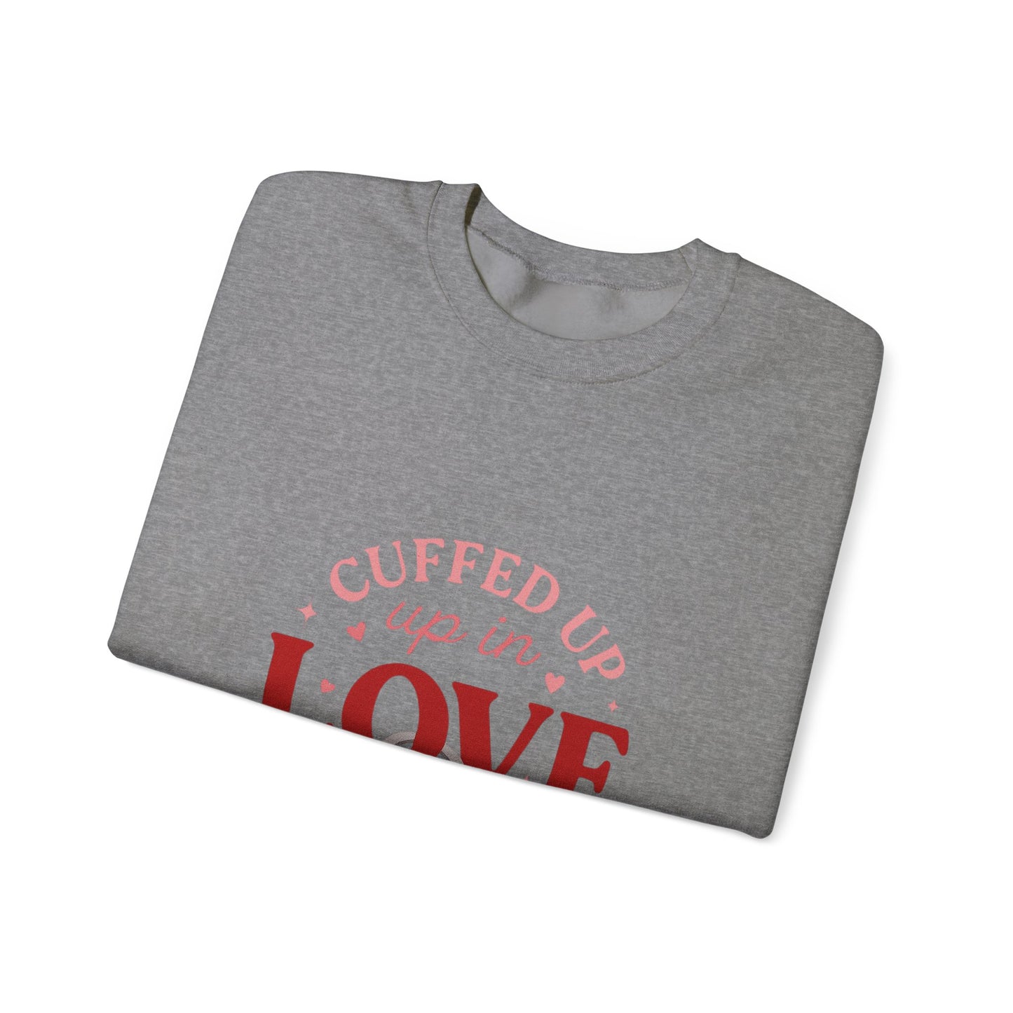 Cuffed Up in Love Crewneck Sweatshirt — Cozy Romantic Pullover